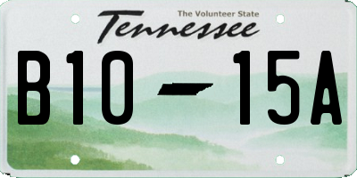 TN license plate B1015A