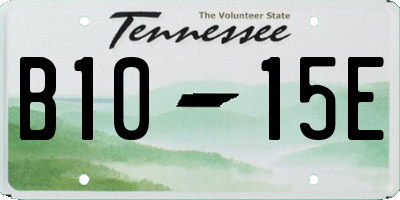 TN license plate B1015E