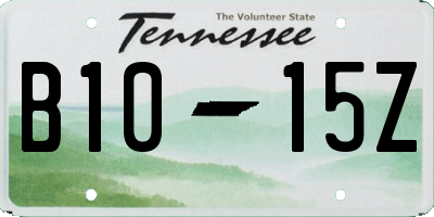 TN license plate B1015Z
