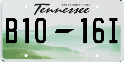 TN license plate B1016I