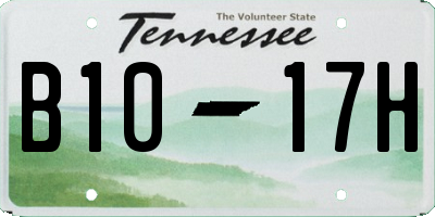 TN license plate B1017H