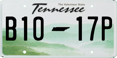 TN license plate B1017P