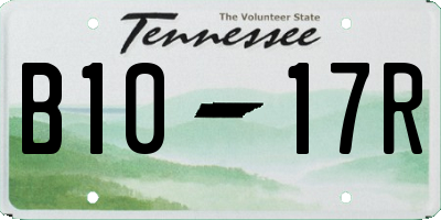 TN license plate B1017R