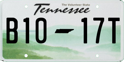 TN license plate B1017T