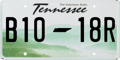 TN license plate B1018R