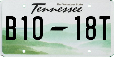 TN license plate B1018T