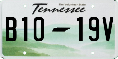 TN license plate B1019V
