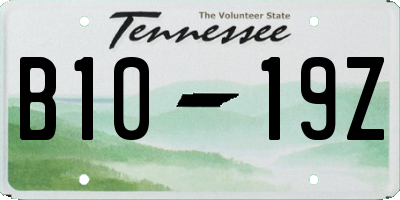 TN license plate B1019Z