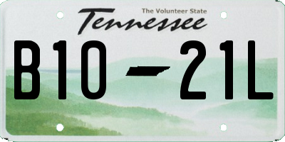 TN license plate B1021L