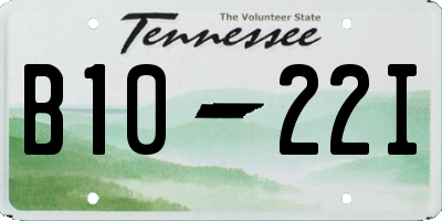 TN license plate B1022I