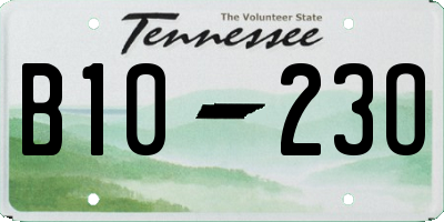 TN license plate B1023O