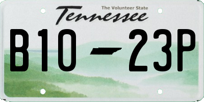 TN license plate B1023P