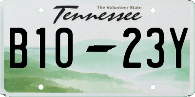 TN license plate B1023Y