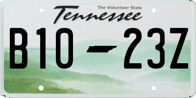 TN license plate B1023Z