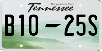 TN license plate B1025S