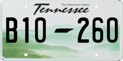 TN license plate B1026O