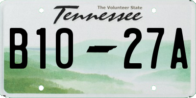 TN license plate B1027A
