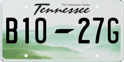 TN license plate B1027G
