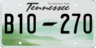 TN license plate B1027O