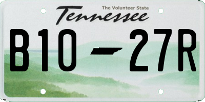 TN license plate B1027R