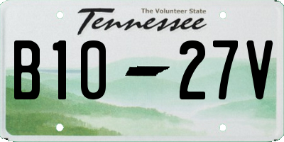 TN license plate B1027V