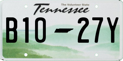 TN license plate B1027Y