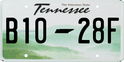 TN license plate B1028F