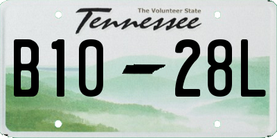 TN license plate B1028L