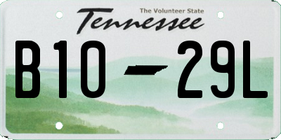 TN license plate B1029L