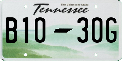 TN license plate B1030G