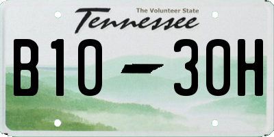 TN license plate B1030H