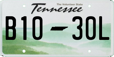 TN license plate B1030L