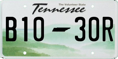 TN license plate B1030R