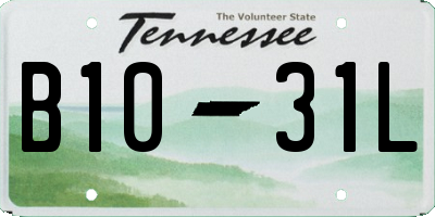 TN license plate B1031L