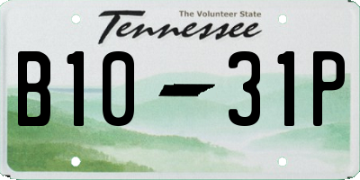 TN license plate B1031P
