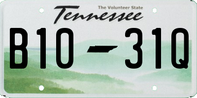 TN license plate B1031Q