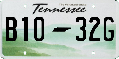 TN license plate B1032G