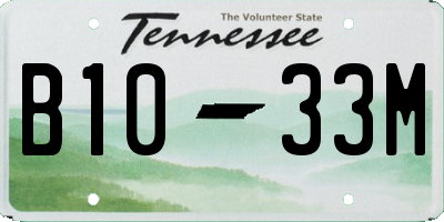 TN license plate B1033M