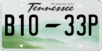 TN license plate B1033P