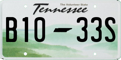 TN license plate B1033S