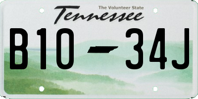 TN license plate B1034J