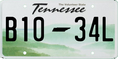 TN license plate B1034L