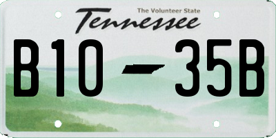 TN license plate B1035B