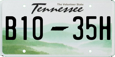 TN license plate B1035H