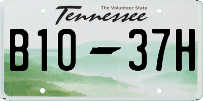 TN license plate B1037H