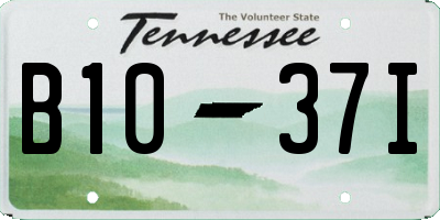 TN license plate B1037I