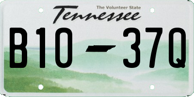 TN license plate B1037Q