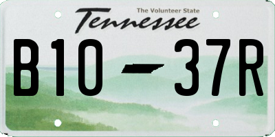 TN license plate B1037R