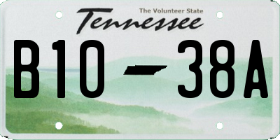 TN license plate B1038A