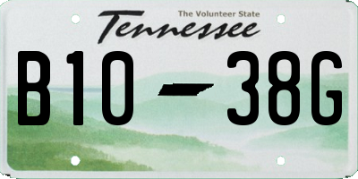 TN license plate B1038G